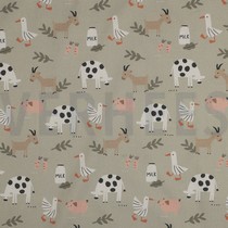 POPELINE DE COTON GOTS ANIMAUX DE LA FERME SAUGE (thumbnail)