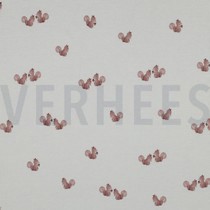 JERSEY CÔTELÉ DIGITAL ANIMAUX DE LA FORÊT BLANC (thumbnail)