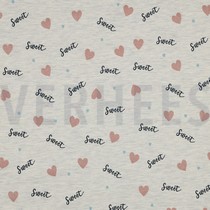 JERSEY MELANGE GLITZER LIEBE ECRU (thumbnail)