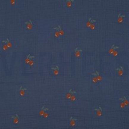 DOUBLE GAUZE SINAASAPPELS JEANSBLAUW (thumbnail)