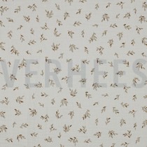 DOUBLE GAUZE SMALL LEAVES ECRU (thumbnail)