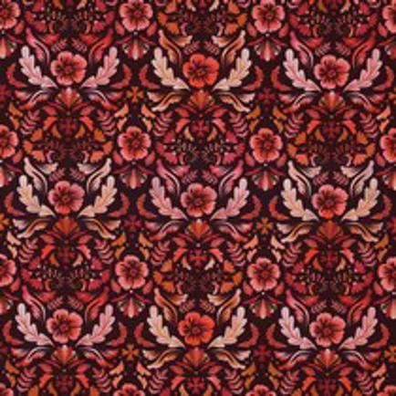 JERSEY DIGITAL BLUMEN DUNKELROT (thumbnail)