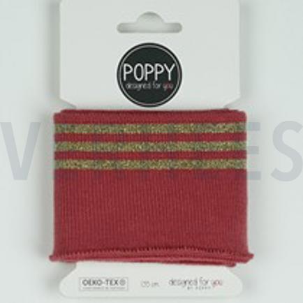CUFFS BORD- CÔTES LUREX 7CM ROSE POUDRÉ (thumbnail)