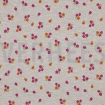 JERSEY MELANGE FLOWERS LIGHT SAND (thumbnail)