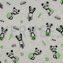 JERSEY MELANGE NEON SUPERHELDEN ECRU (thumbnail)