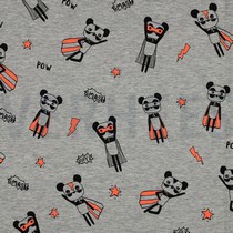 JERSEY MELANGE NEON SUPERHELDEN HELLGRAU (thumbnail)