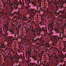 FRENCH TERRY DIGITAL WALDTIERE BORDEAUXROT (thumbnail)