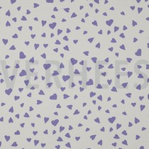 FRENCH TERRY HUNDE UND HERZEN GEBROCHEN WEISS (thumbnail)