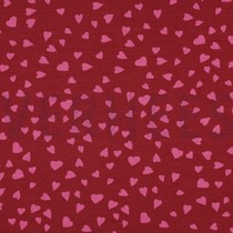 FRENCH TERRY HUNDE UND HERZEN ROT (thumbnail)