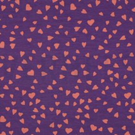 FRENCH TERRY DOGS AND HEARTS PURPLE (thumbnail)