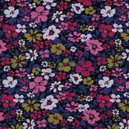 FRENCH TERRY FLOWERS BLUE (thumbnail)