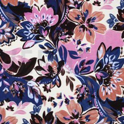 FRENCH TERRY DIGITAL FLOWERS ECRU (thumbnail)