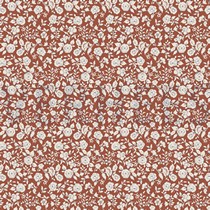 BAMBOE KATOEN JERSEY BLOEMEN DONKERROOD (thumbnail)