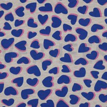 SWEAT MÉLANGE CŒURS BLEU (thumbnail)
