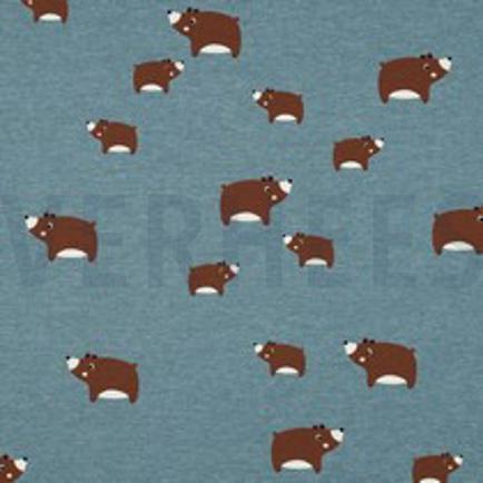 JERSEY MELANGE BEARS SMOKE BLUE (thumbnail)