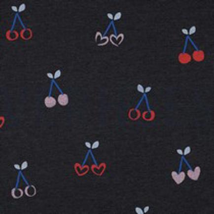 SWEAT MELANGE GLITTER CHERRIES INDIGO (thumbnail)