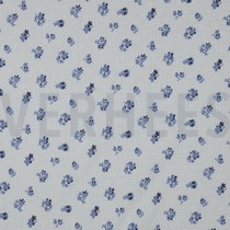 DOUBLE GAUZE DOBBY FLOWERS WHITE (thumbnail)