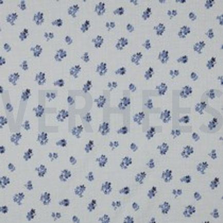 DOUBLE GAUZE DOBBY FLOWERS WHITE (thumbnail)