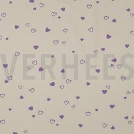 JERSEY GOTS NATUREL CŒURS NATUREL/LILAS (thumbnail)