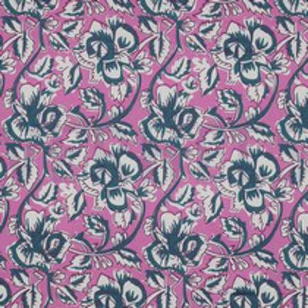 HANDCRAFTED BLOCK-PRINTED COTTON FLOWERS VIOLET (thumbnail)