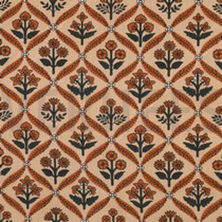 HANDCRAFTED BLOCK-PRINTED COTTON FLOWERS CAMEL (thumbnail)