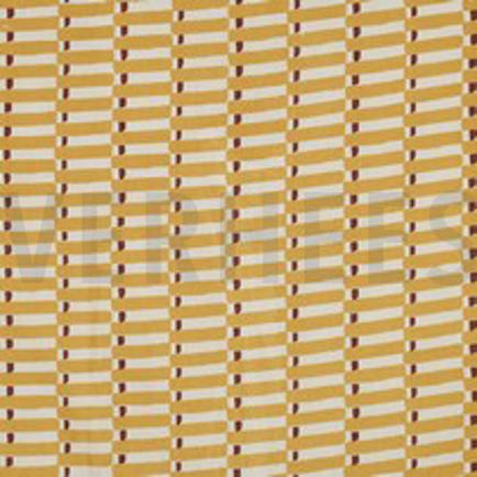 HANDCRAFTED BLOCK-PRINTED COTTON GEOMETRIC OCHRE (thumbnail)