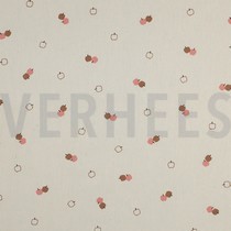 POPELINE DE COTON GOTS NATUREL POMMES NATUREL (thumbnail)