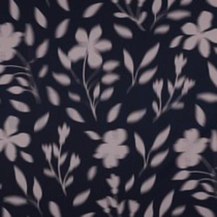 ROYAL MICRO SATIJN DIGITAAL BLOEMEN MARINEBLAUW (thumbnail)