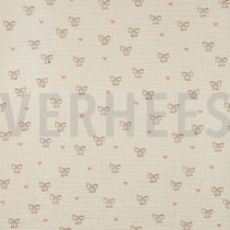 DOUBLE GAZE DE COTON GOTS NATUREL ARCS NATUREL (thumbnail)