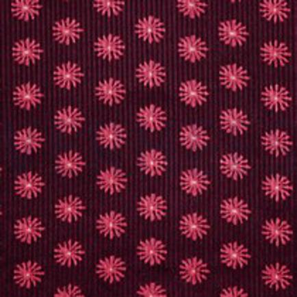 GEWASSEN RIBCORDUROY BLOEMEN AUBERGINE (thumbnail)