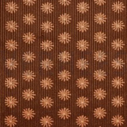 GEWASSEN RIBCORDUROY BLOEMEN LICHTBRUIN (thumbnail)