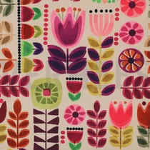 TABLECLOTH DIGITAL WATER REPELLENT FLOWERS MULTICOLOUR (thumbnail)