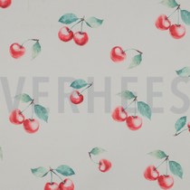 TABLECLOTH DIGITAL WATER REPELLENT CHERRIES WHITE (thumbnail)