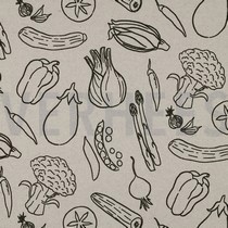 CANVAS LEINENOPTIK GEMÜSE NATUR (thumbnail)