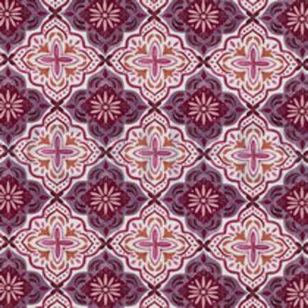 TOILE CANVAS SLUB ORNEMENT DIGITAL LAVANDE (thumbnail)