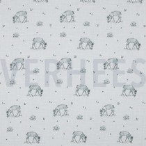 DOUBLE GAZE DE COTON GOTS DIGITAL  FORÊT BLANC (thumbnail)