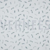 DOUBLE GAZE DE COTON GOTS DIGITAL  FORÊT BLANC (thumbnail)