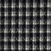 BROSSÉ TEINT EN FIL CARREAUX  BRODERIE BLEU MARINE (thumbnail)