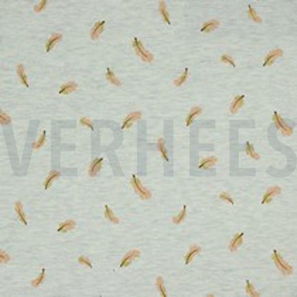 JERSEY MELANGE GLITTER FEATHER ECRU MELANGE (thumbnail)