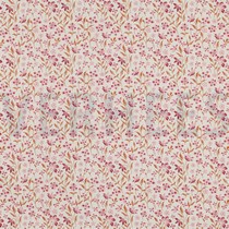 POPELINE DE COTON FLEURS ROSE (thumbnail)