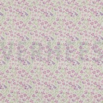 POPELINE DE COTON FLEURS VIOLET (thumbnail)