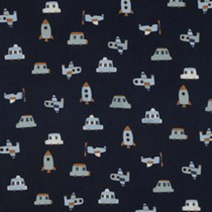 FINE POPLIN VEHICLES NAVY (thumbnail)