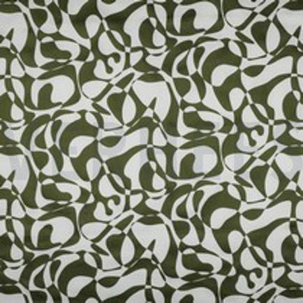 COTTON SATIN ABSTRACT ARMY GREEN (thumbnail)