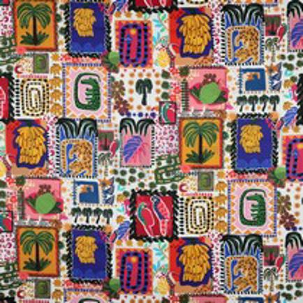COTTON SATIN DIGITAL SUMMER PATCHWORK MULTICOLOUR (thumbnail)