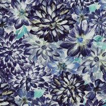 TOILE DÉCORATION FLEURS BLEU (thumbnail)