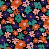 SOFT SWEAT BLOEMEN ZWART (thumbnail)