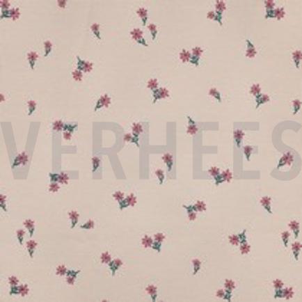WAFFELJERSEY BLUMEN HELLROSA (thumbnail)