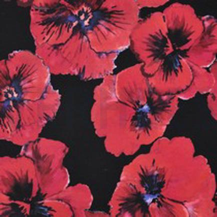 FRENCH TERRY DIGITAL FLOWERS BLACK (thumbnail)