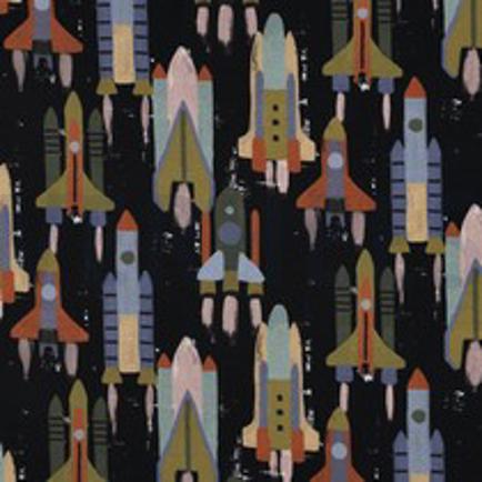FRENCH TERRY DIGITAL ROCKETS BLACK (thumbnail)
