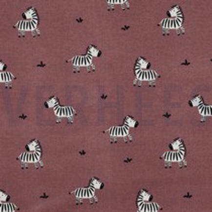 FLANNEL ZEBRAS MAUVE (thumbnail)